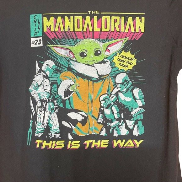 STAR WARS The MANDALORIAN Baby YODA This Is The Way MEN'S LG VFifthSun‎ T-Shirt - Picture 2 of 5